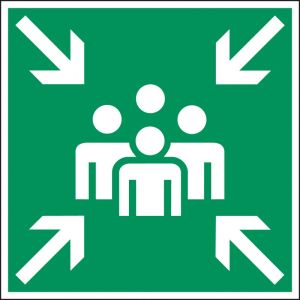 Vloermarkering pictogram 'verzamelplaats'  500 x 500 mm