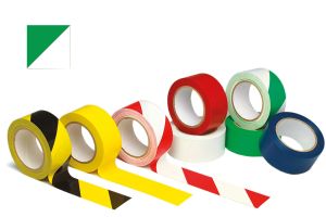 Vloertape 50 mm, groen/wit