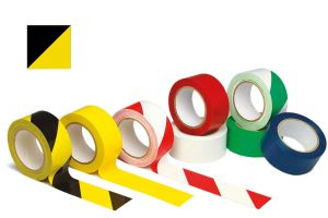 Vloertape 50 mm, zwart/geel