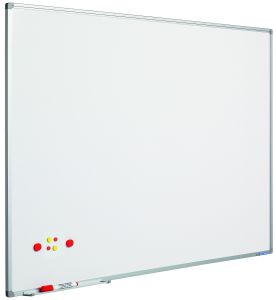 Whiteboard Softline profiel 8mm, gelakt staal wit, 100x150 cm